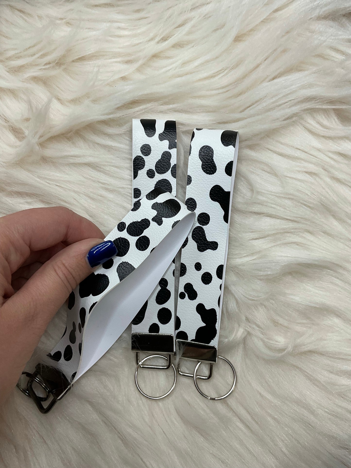 Cow print Keychain wristlet