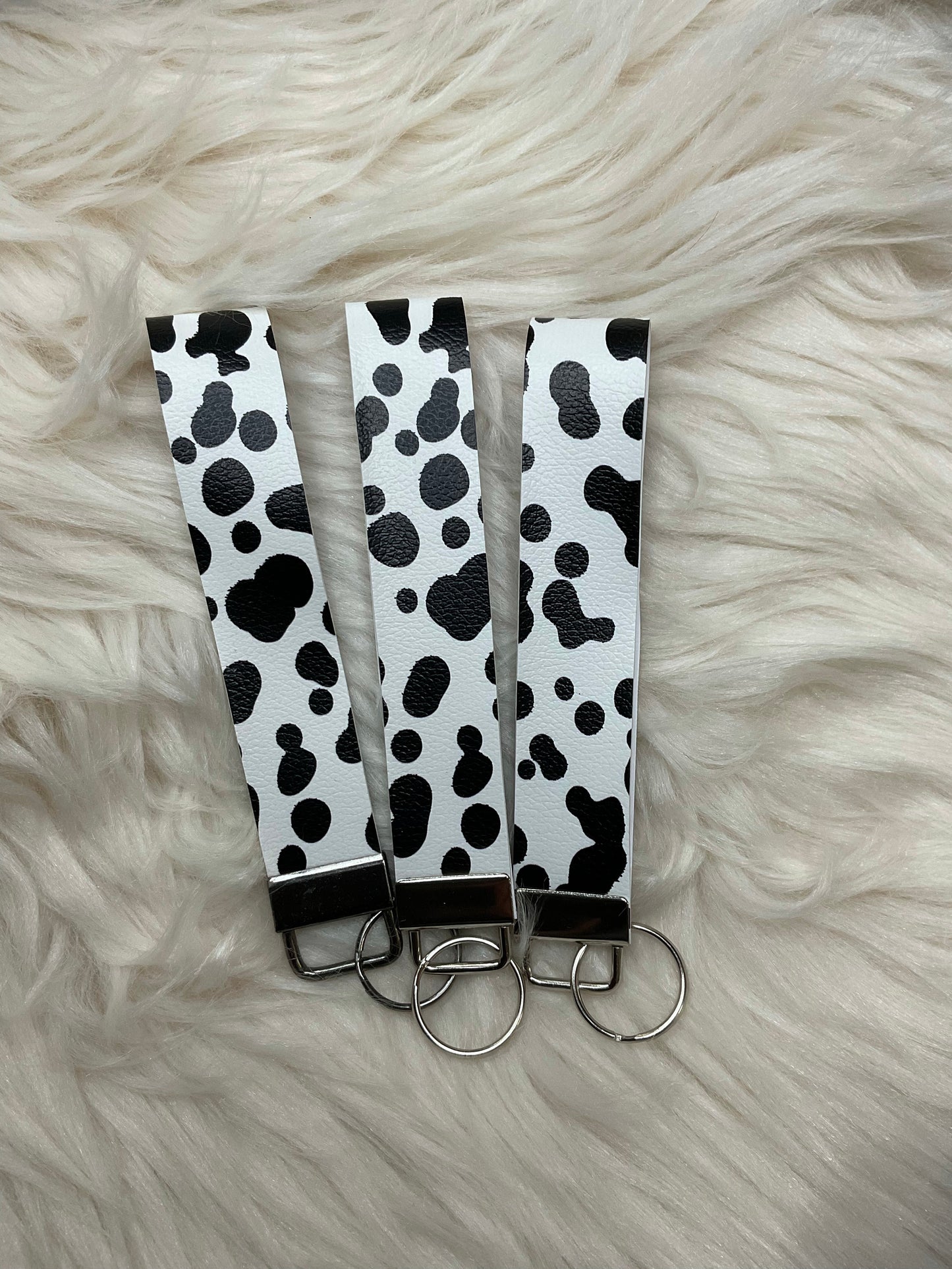 Cow print Keychain wristlet