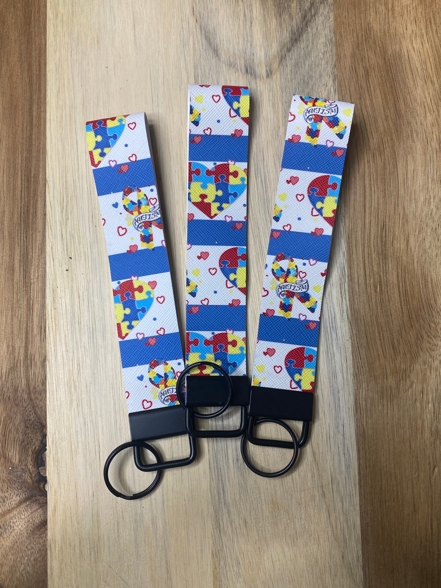 Autism awareness Keychain wristlet