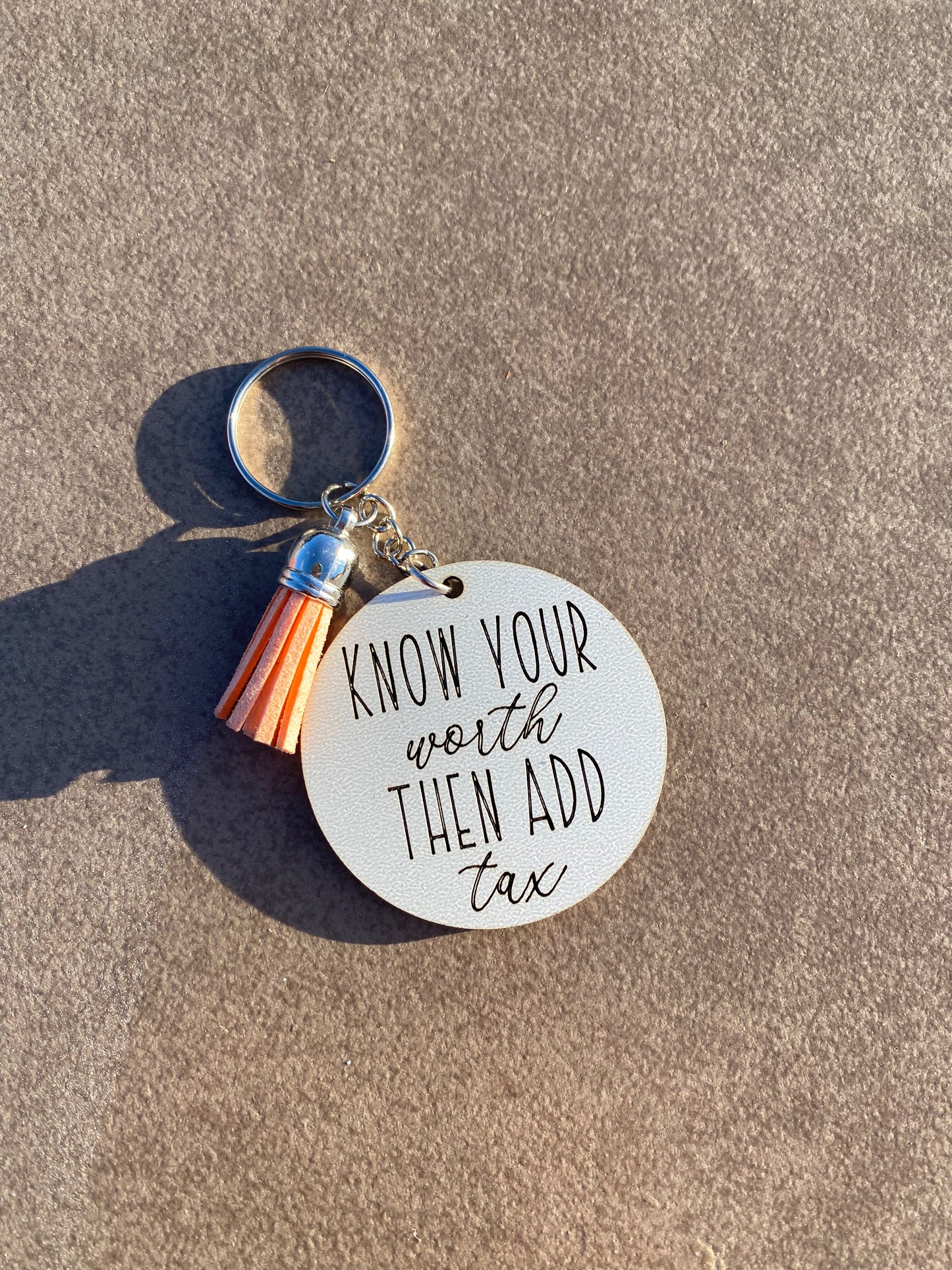 “Know your worth” keychain