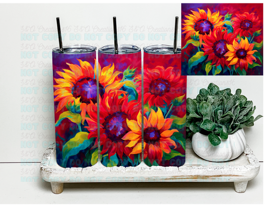 Watercolor sunflower