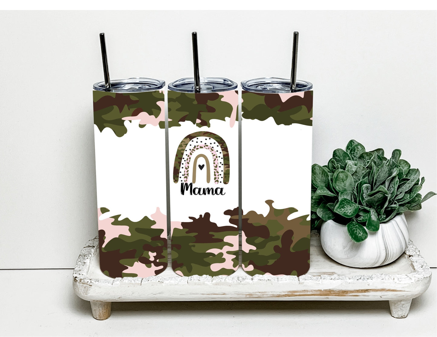 Camo mama tumbler