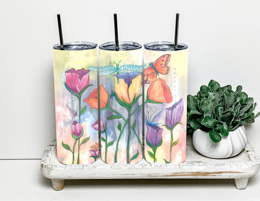 Tulip flower tumbler