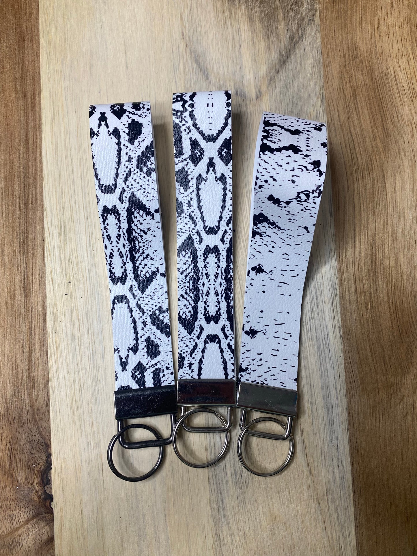 Snake skin keychain wristlet