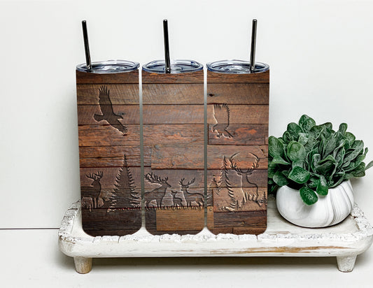 Shiplap Wood hunter tumbler