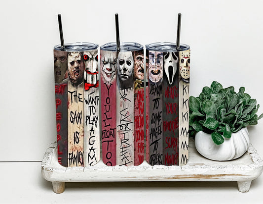 Horror themed tumbler